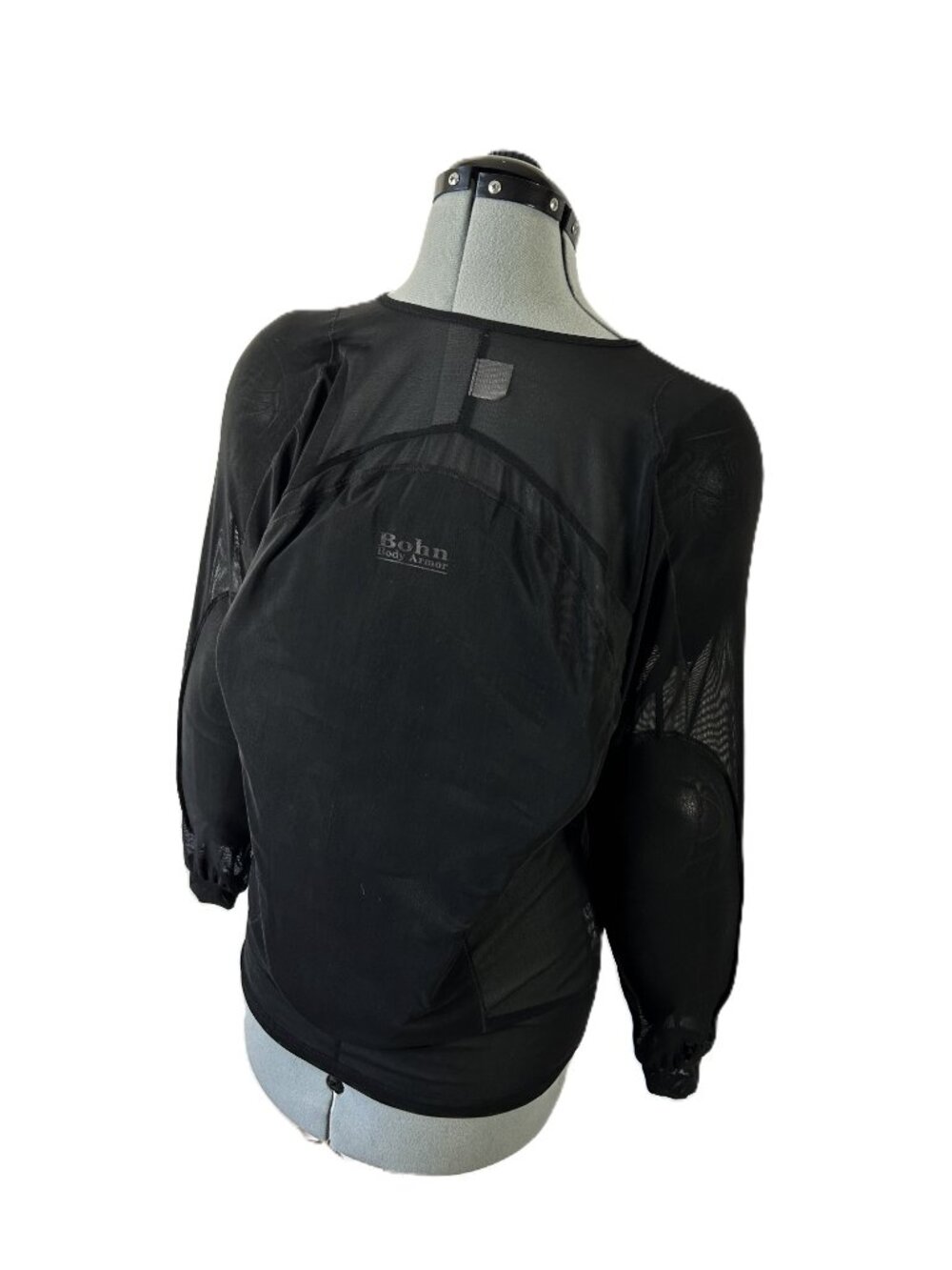 Bohn Body Armor Mesh Jacket With Pads Nylon Biker Jacket Made In USA S - Picture 3 of 7